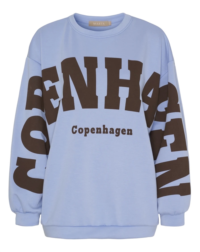 Marta Du Chateay - MDChibiscus Sweatshirt - Sky Blue