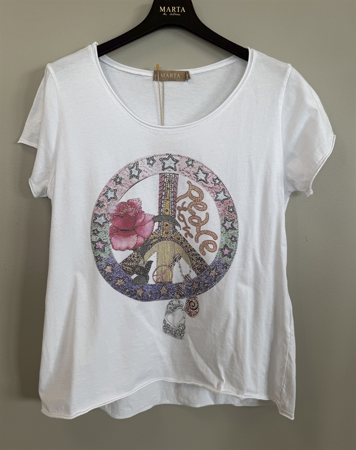 Marta Du Chateau - MDCMarie T-Shirt - Multi Peace
