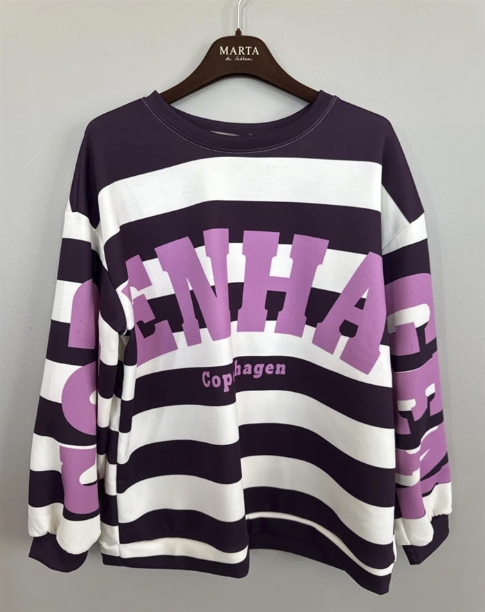Marta du Chateau - MdcNerina Sweatshirt - Bordeaux/ Pink
