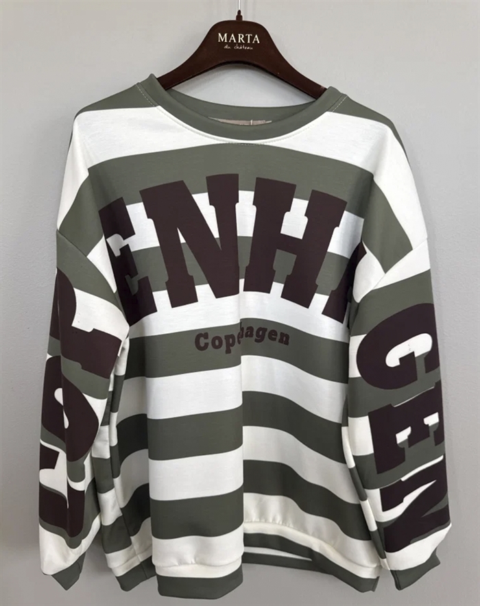 Marta du Chateau - MdcNerina Sweatshirt - Military/ Moro