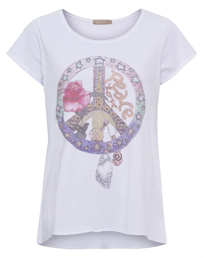 Marta du Chateau - MDCMarie T-shirt - Multi Peace