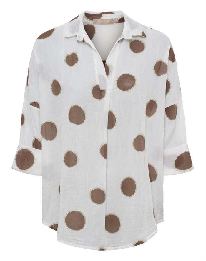 Marta du Chateau - MDCRiva Bluse - Brown