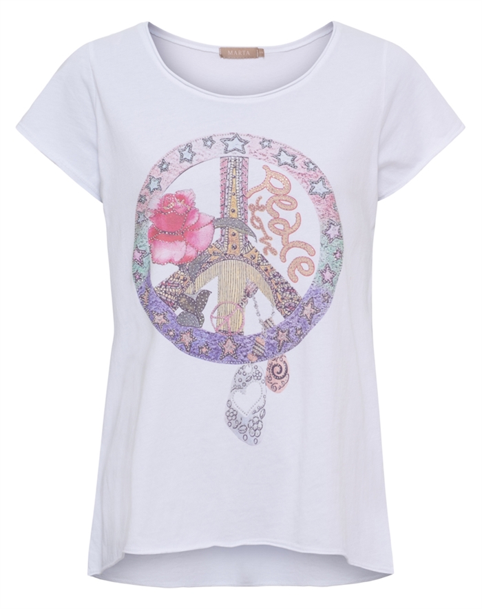 Marta Du Chateau - MDCMarie T-Shirt - Multi Peace