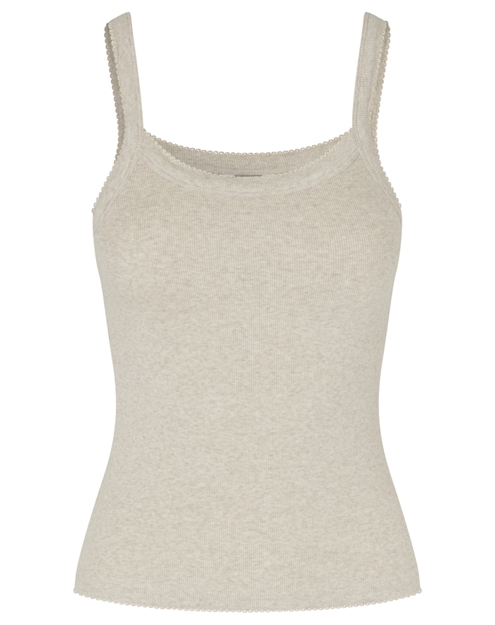 Mbym - Essa Crochet-M Top - Pelican Melange