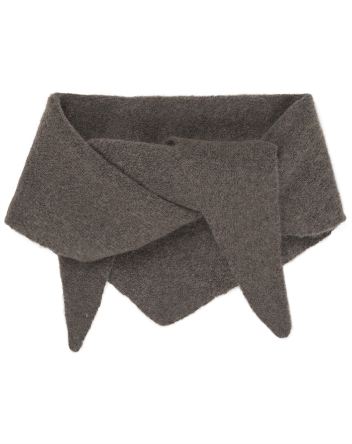 Mbym - Ziggiette-M Tørklæde - Dark Brown Melange