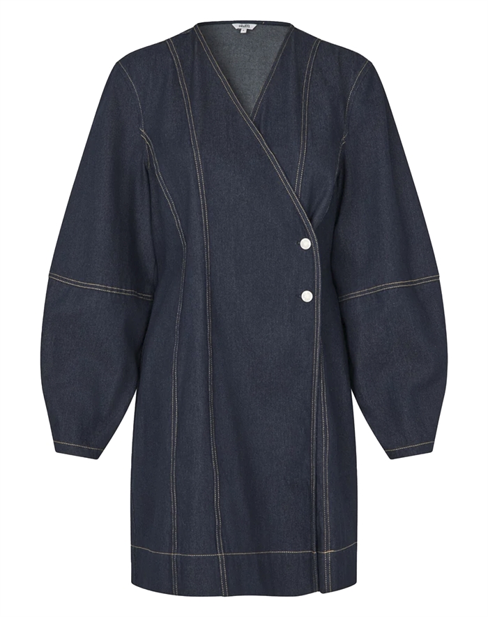 Mbym - Satienne- M Kjole - Dark Unwashed Denim