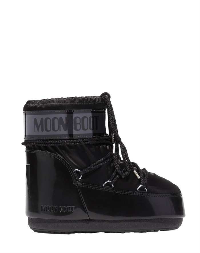 Moon Boot - Icon Low Glance Satin Støvler - Black