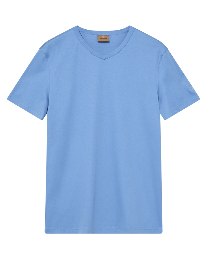 Mos Mosh - MMGPerry O-SS T-shirt - Silver Lake Blue 