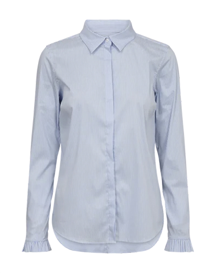 Mos Mosh - MMMattie Flip Stripe Shirt - Light Blue 