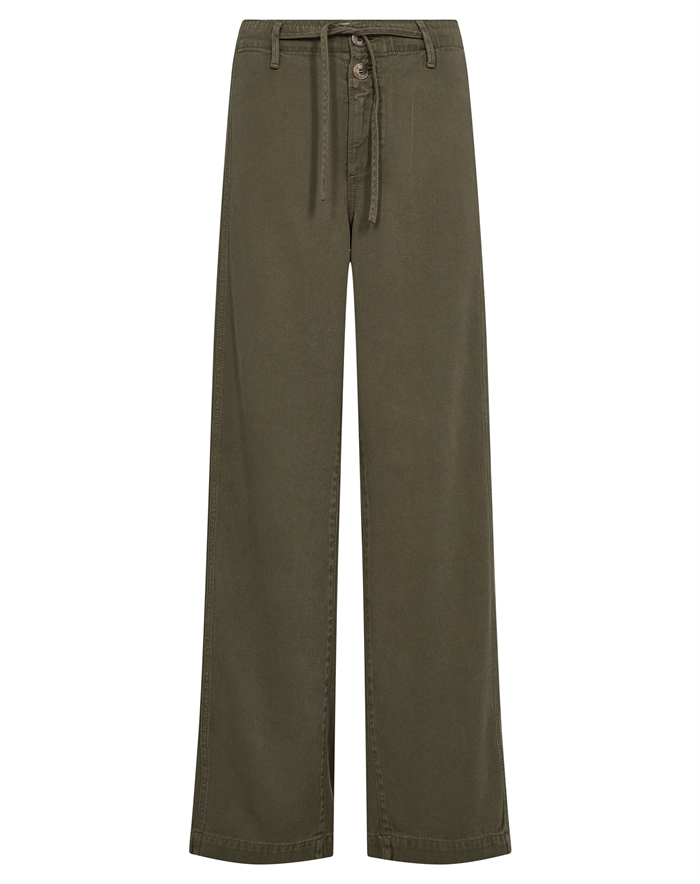 Mos Mosh - MMEmilia Elastic Bukser - Olive Night