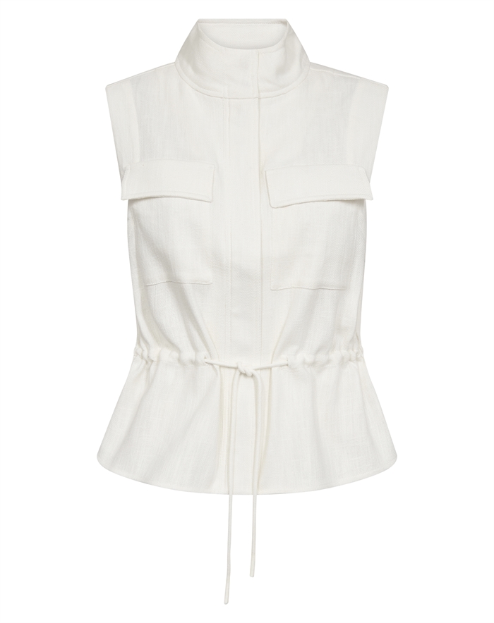 Mos Mosh - MMLelo Ramie Vest - Ecru