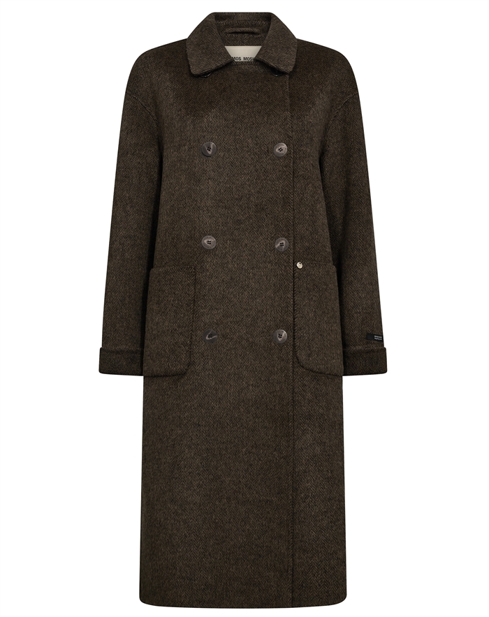 Mos Mosh - MMLucca Barkley Wool Frakke - Slate Black