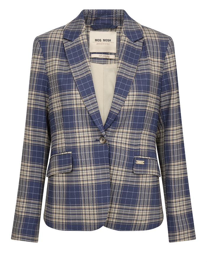 Mos Mosh - MMBlake Chec Blazer - Crown Blue 