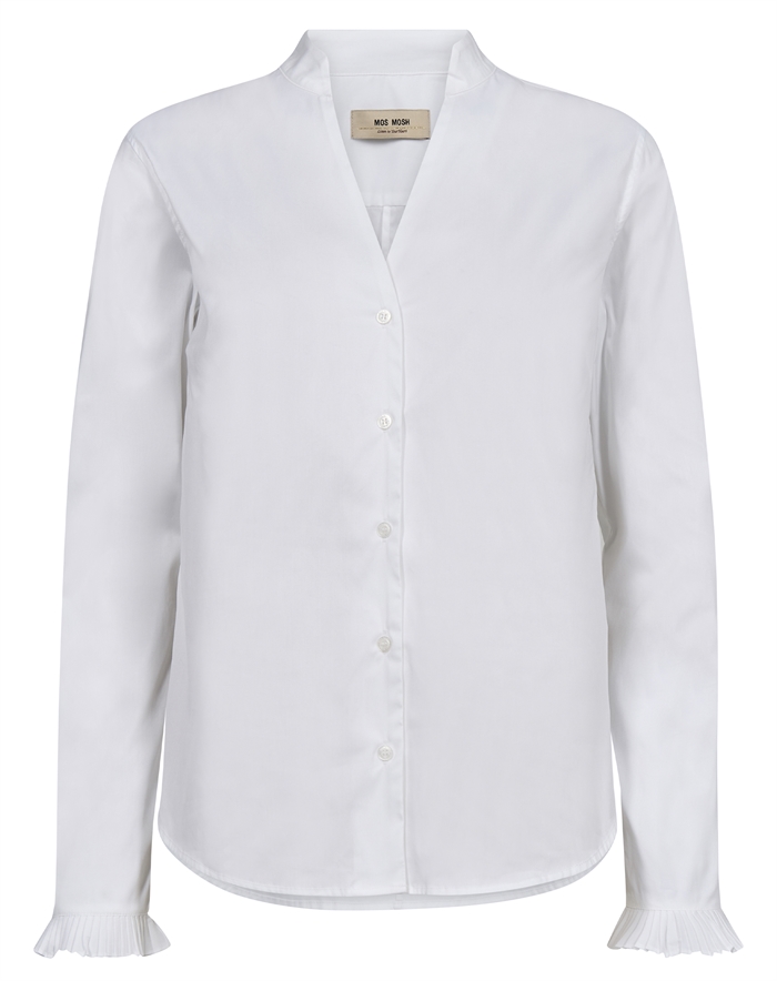 Mos Mosh - MMHassie Pleat Skjorte - White