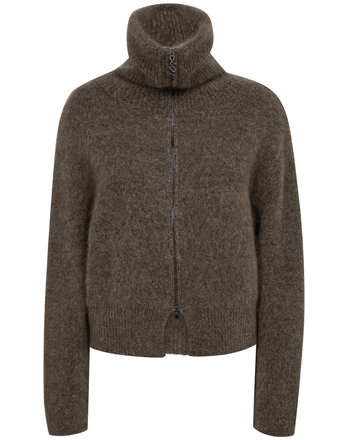 Mos Mosh - MMHulda Knit Zip Cardigan - Bracken