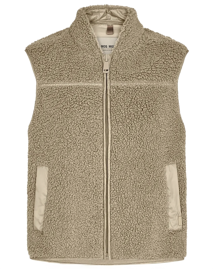 Mos Mosh - MMRowe Teddy Waistcoat - Savannah Tan