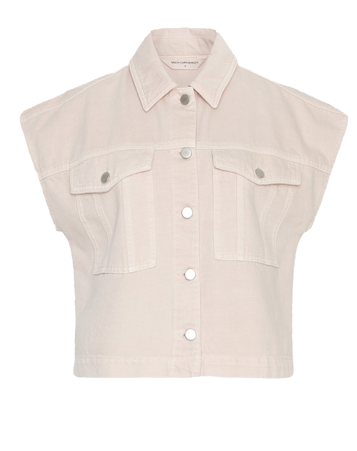 MSCH Copenhagen - MSCHAspen Ida Denim Vest - Light Pink Wash 