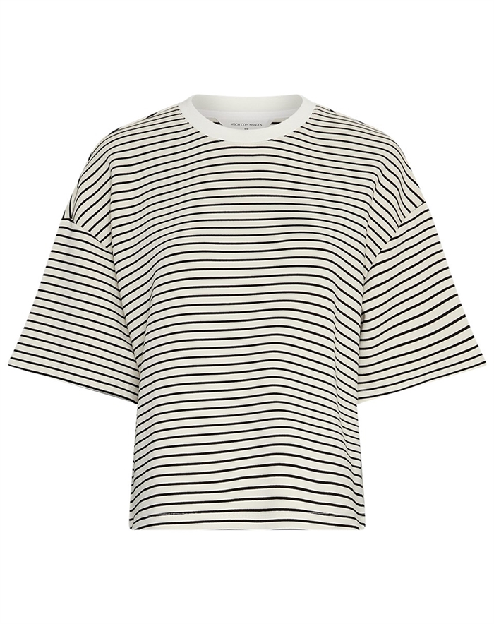 MSCH Copenhagen - MSCHNilda Ima Sweatshirt T-Shirt - Oatmeal/Black