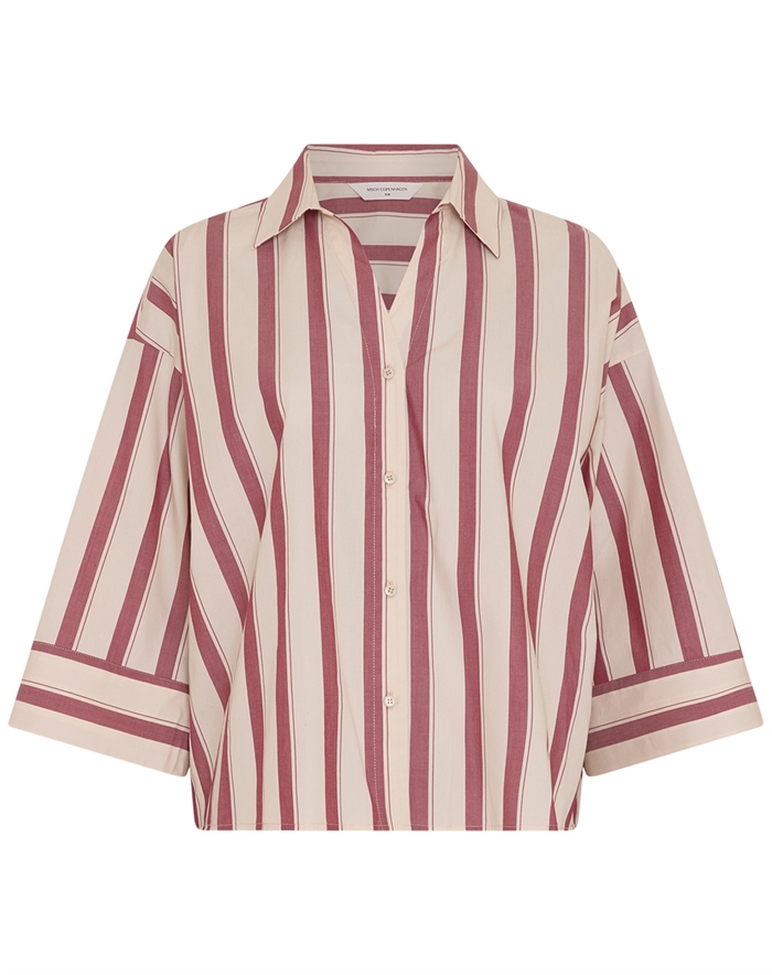 MSCH Copenhagen - MSCHSusana Selmina 3/4 Bluse - Rhodode/Oatmeal