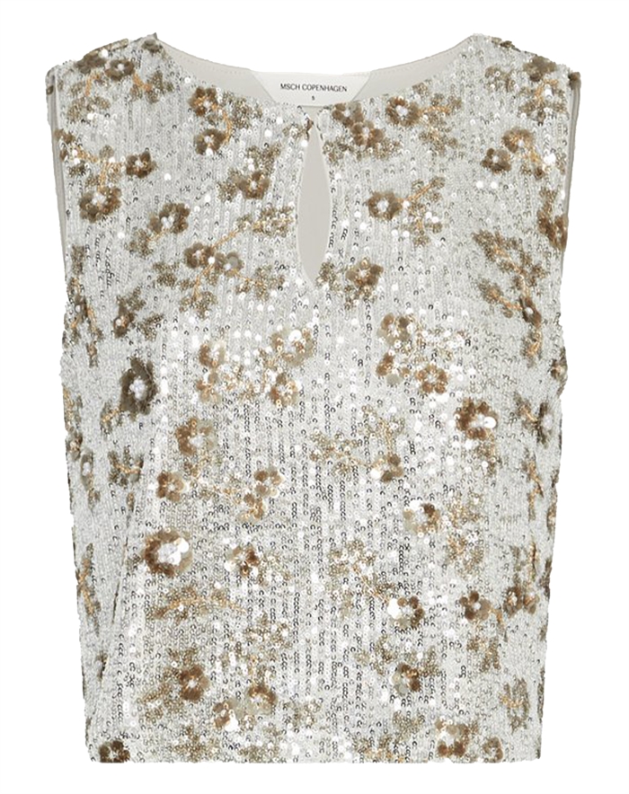 MSCH Copenhagen - MSCHMagnolia SL Top - Silver/T Coco