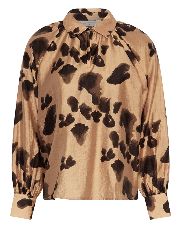 MSCH Copenhagen - MSCHNilla Romina Bluse - Iced Coffee Leo
