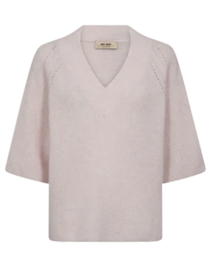 Mos Mosh - MMTaci 3/4 V-Neck Strik - Ballet Slipper