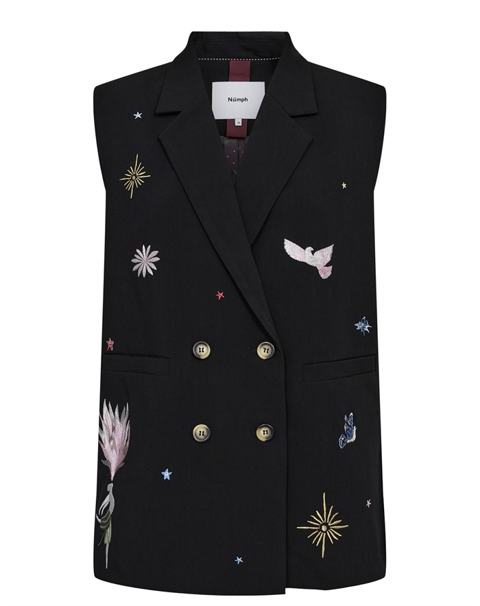  Nümph - NUAlmut Long Vest - Caviar