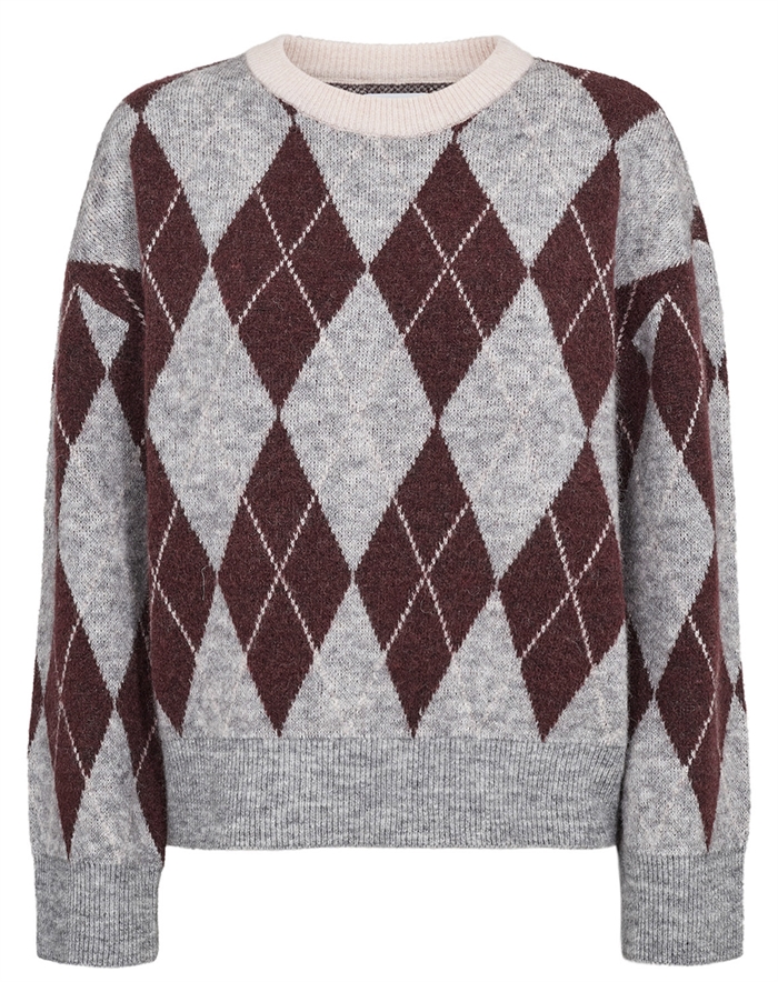 Nümph - NUTikla Pullover Strik - Medium Grey Melange 