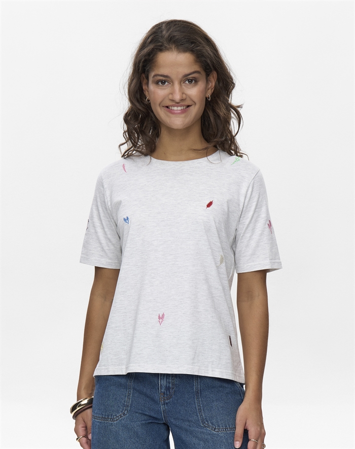 Nümph - Nugrain T-Shirt - Light Grey Melange