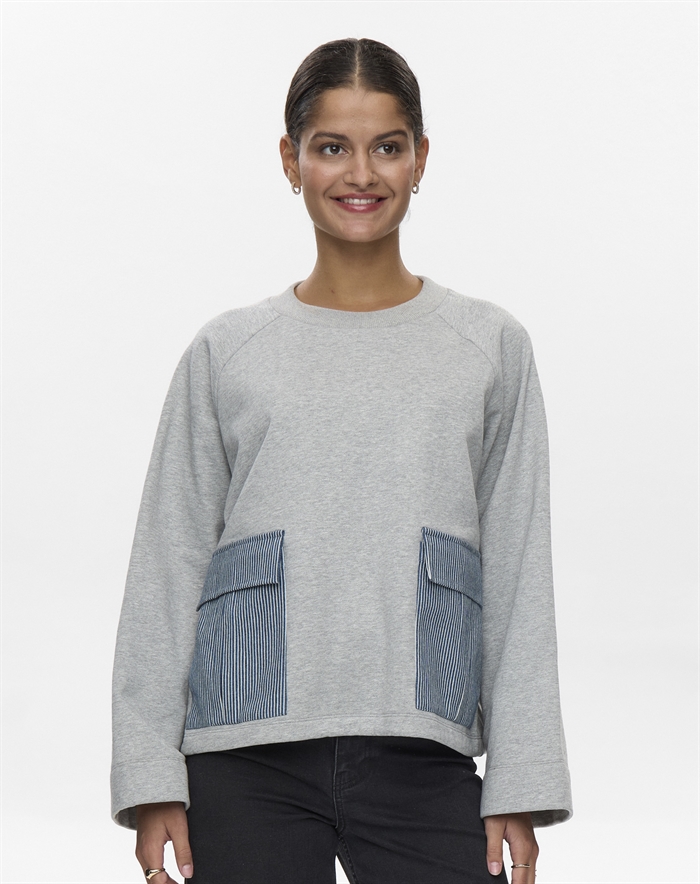 Nümph - Nuzhelly Sweatshirt - Medium Grey Melange