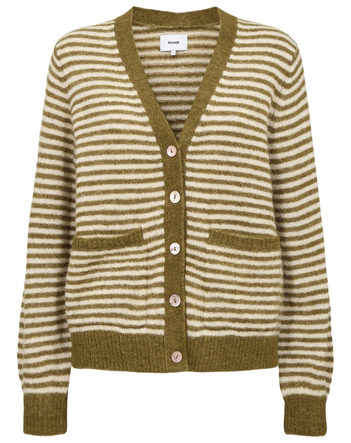 Nümph - Riette Mini Stripe Cardigan - Fir Green