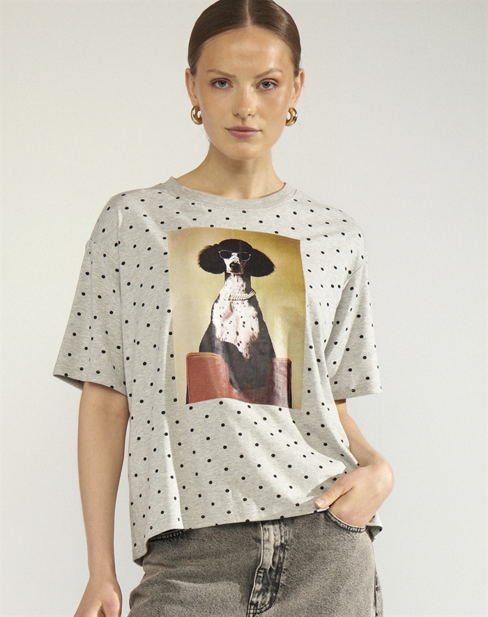 Nümph - Rossa Oversize T-Shirt - Light Grey Melange 