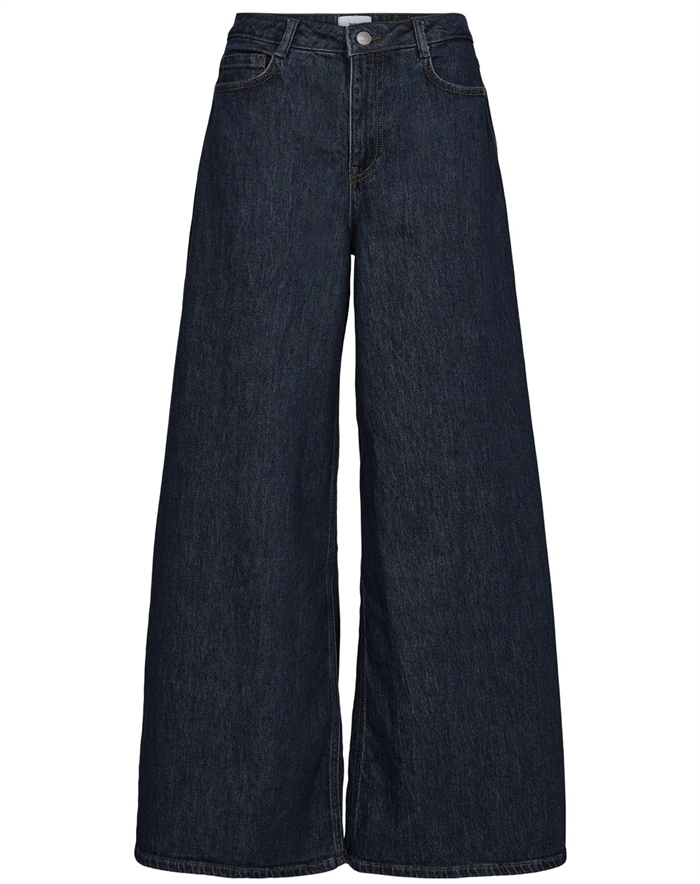 Nümph - NUVenice Extra Wide Jeans - Dark Blue Denim