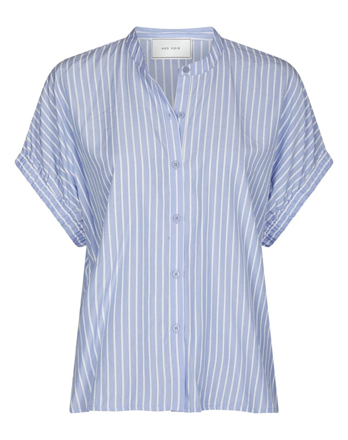 Neo Noir - Englana Stripe Bluse - Light Blue