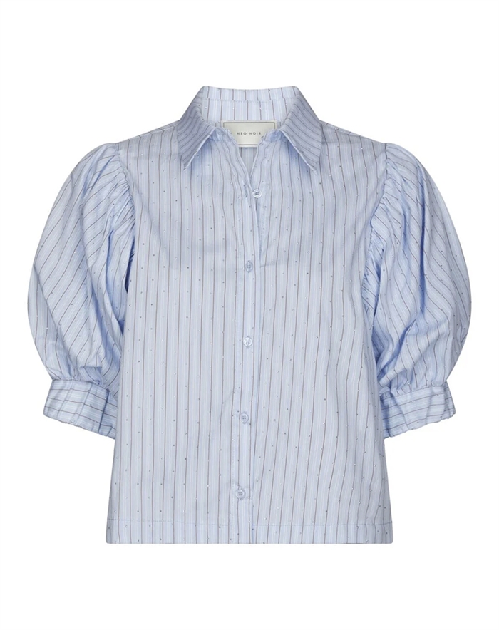 Neo Noir - Etta Stripe Stone Skjorte - Light Blue