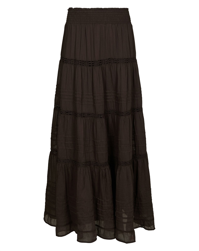 Neo Noir - Felicia S Voile Nederdel - Dark Brown