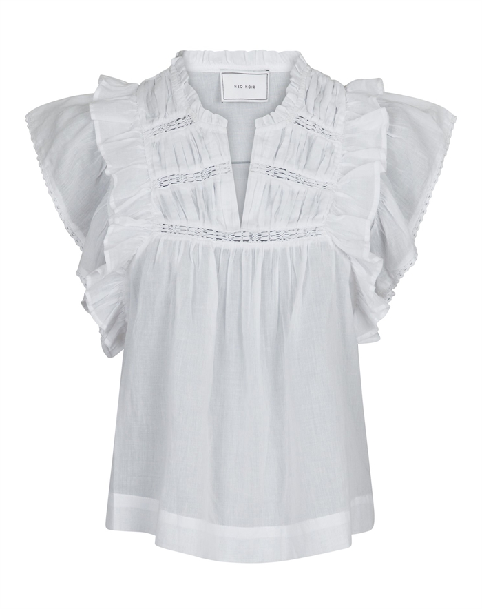 Neo Noir - Jayla S Voile Top - White
