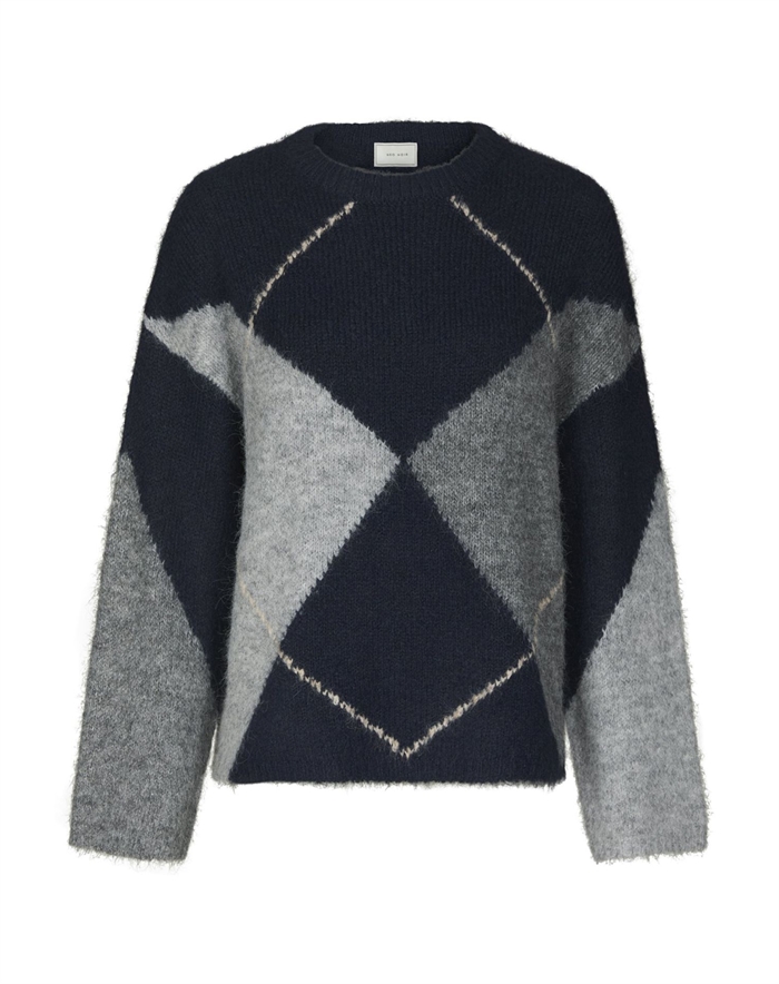 Neo Noir - Inga Check Strik - Navy 