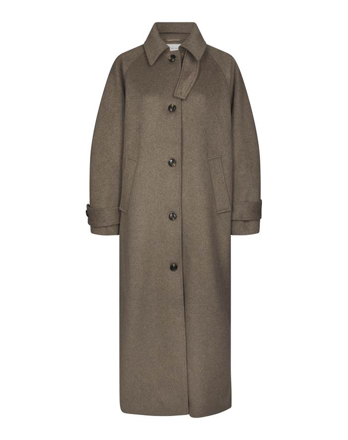 Neo Noir - Keaton Wool Frakke - Taupe 