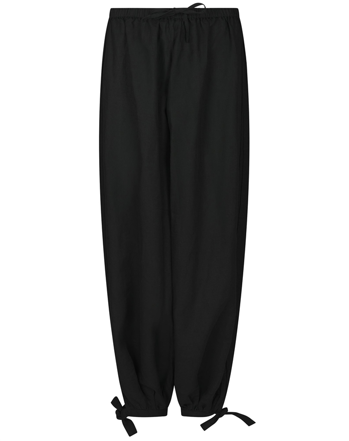 Neo Noir - Roxane Balloon Linen Bukser - Black