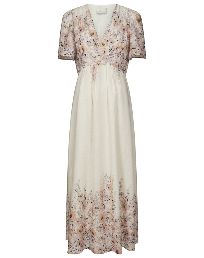 Neo Noir - Serna Flower Print Kjole - Burned Powder