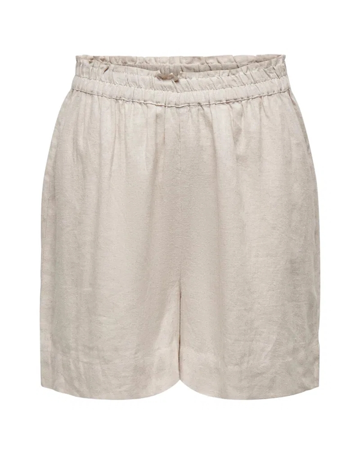 Only - Tokyo Linen Blend Shorts - Moonbeam