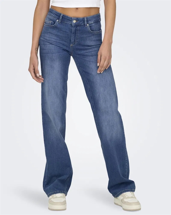 Only - OnlBlush Mid Straight Jeans - Medium Blue