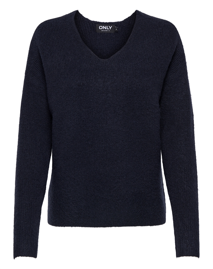 Only - Camilla V-Neck Strik - Night Sky