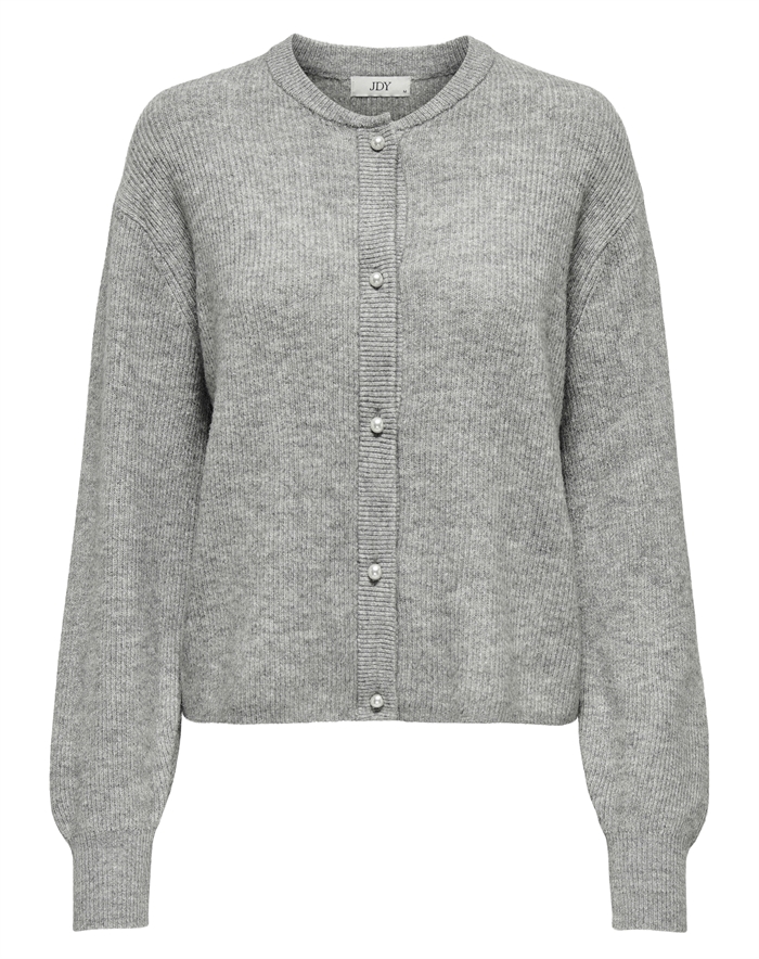 JDY - JDYLumi Life Button Cardigan - Medium Grey Melange