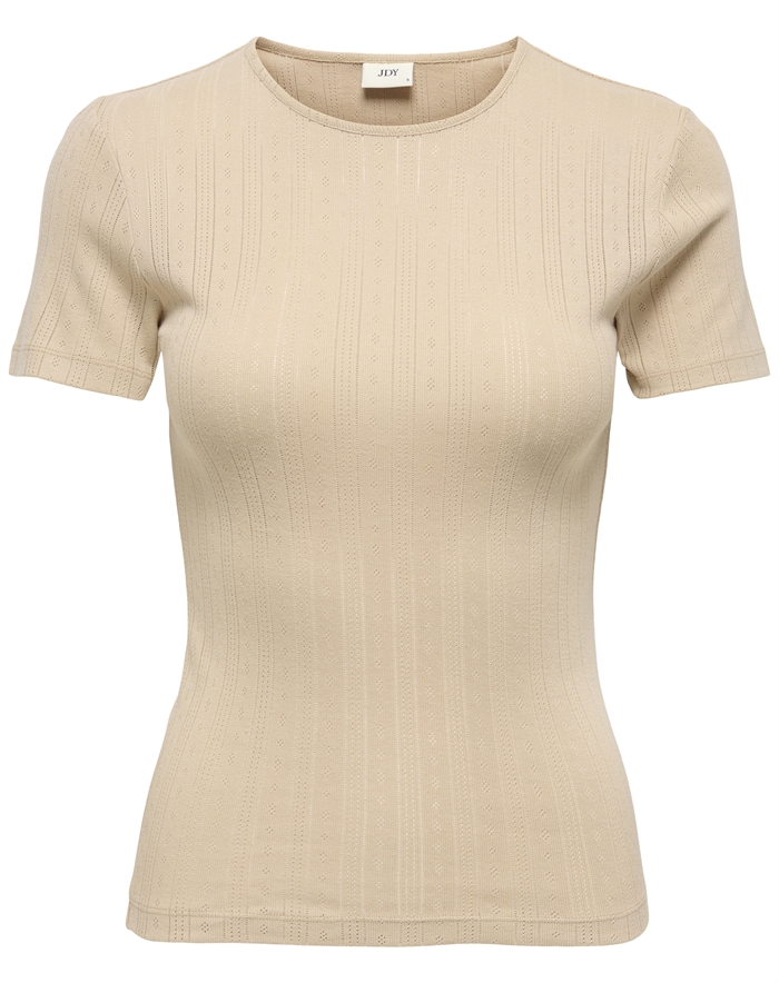 JDY - JDYSalsa Mia Life O-Neck Top - Humus
