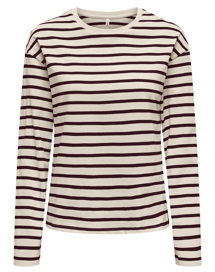 OnlNew Soph Life T-shirt - Birch/Winetasting