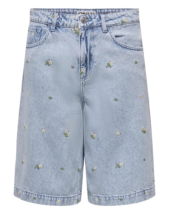 ONLY - ONLDorsi Cassie Long Shorts - Light Blue Denim