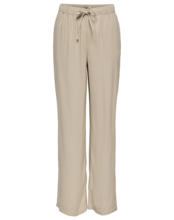 Only - ONLGoa Linen Pull-Up Bukser - Cloud Dancer