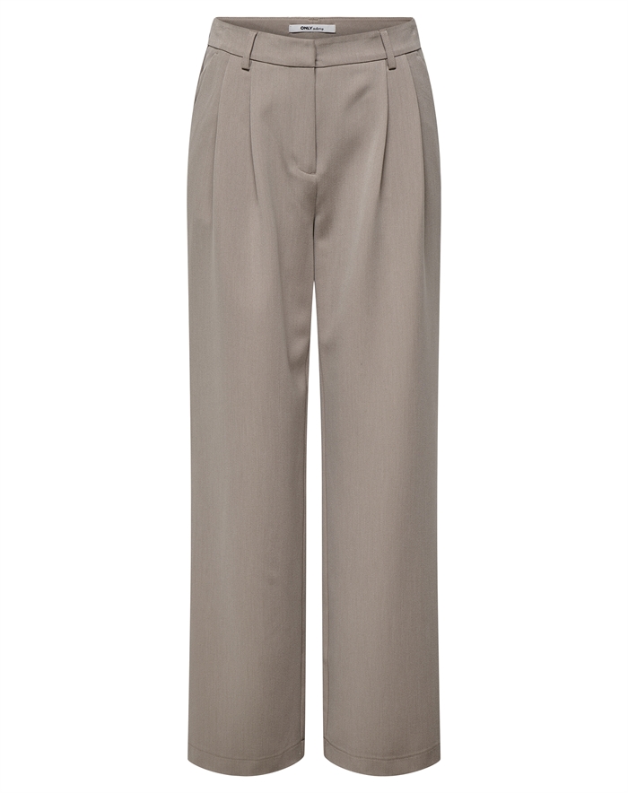 Only - ONLHattie HW Pleat Bukser - Taupe Gray
